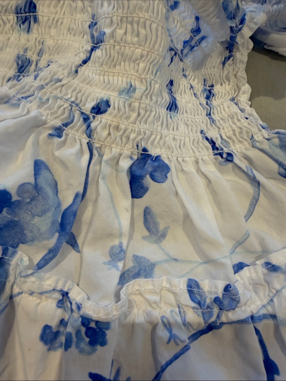 Hill House Sundress with Blue Floral Print - Picture 3 of 3